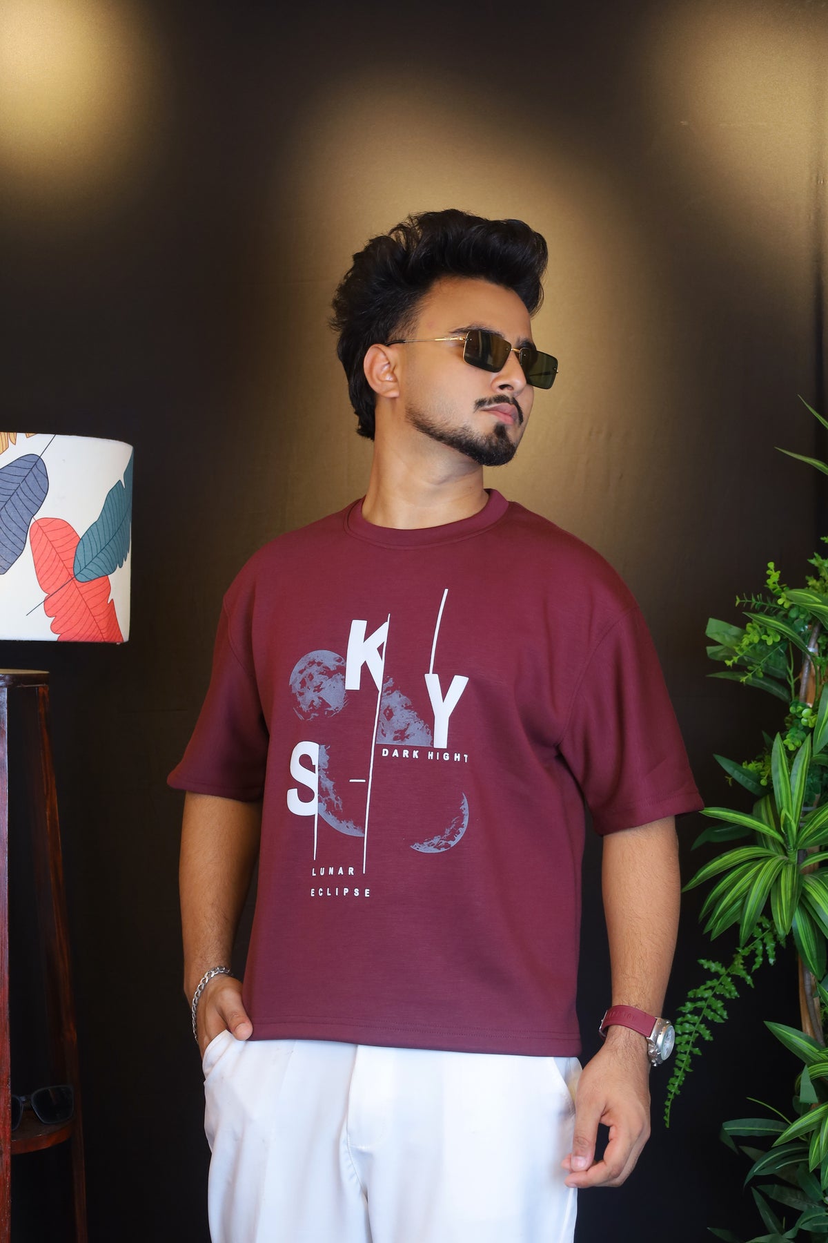 Wine Colour T-Shirt |SKY