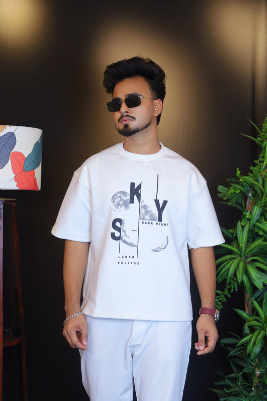 White Colour T-Shirt |SKY