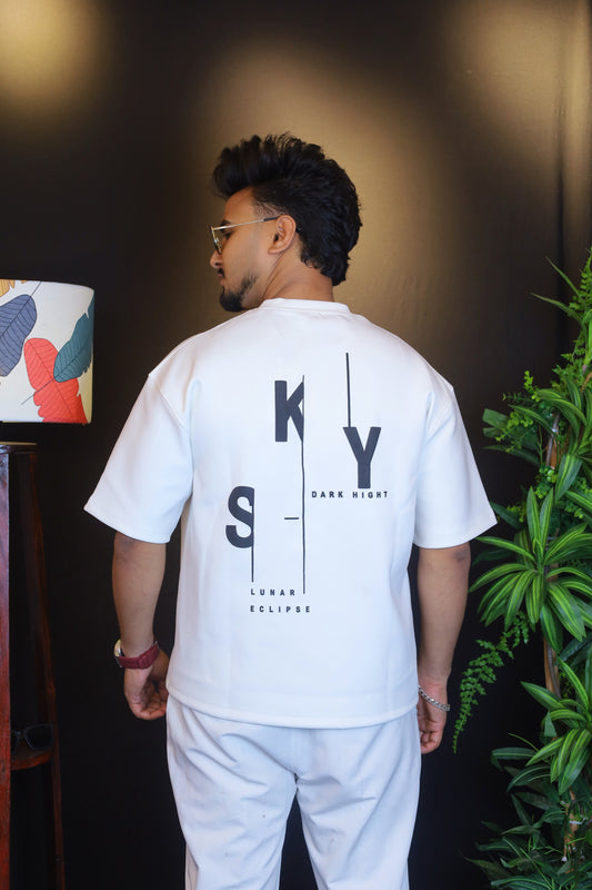 White Colour T-Shirt |SKY