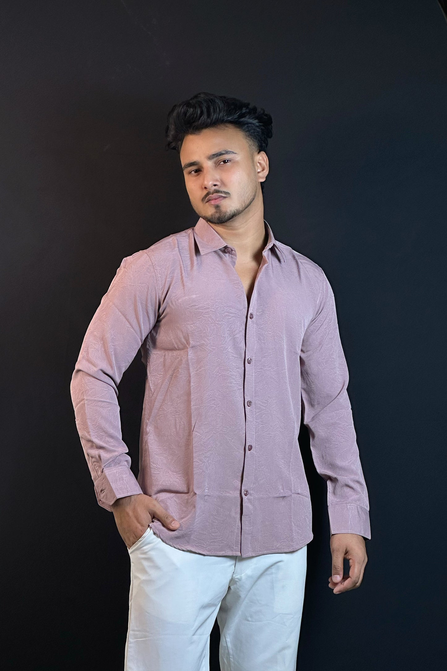 Light Pink Colour China Formal Shirt |VM