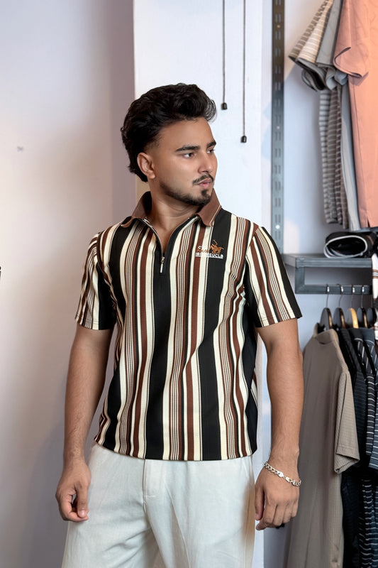 Chocolate Contrast Polo T-Shirt |CNE