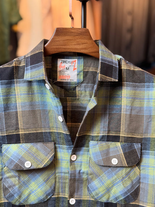 Green Black Check Shirt |GS3