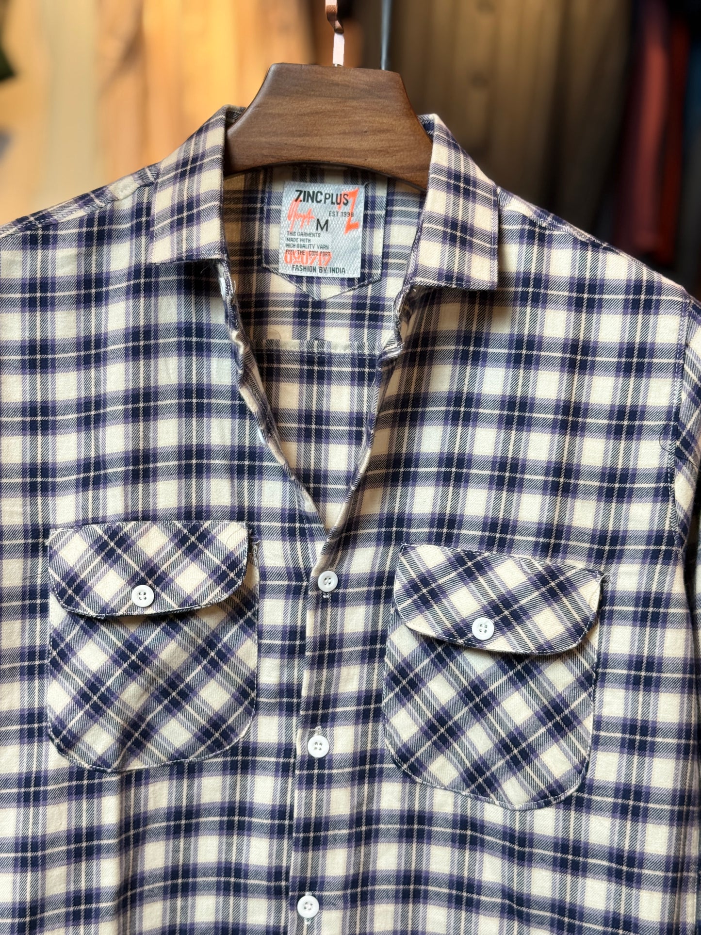 White Blue Check Shirt |WS1