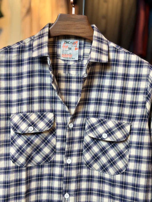White Blue Check Shirt |WS1