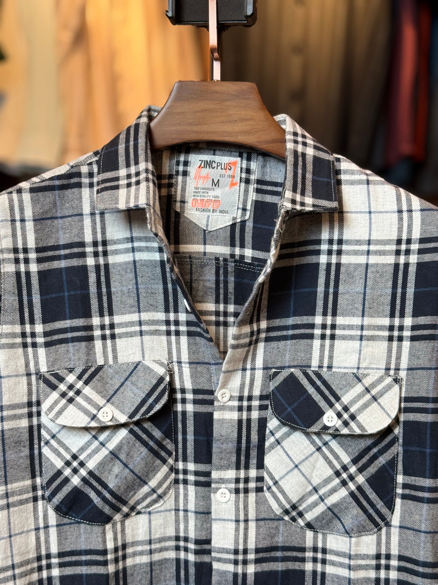 White Black Check Shirt |WS3