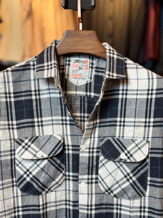 White Black Check Shirt |WS3