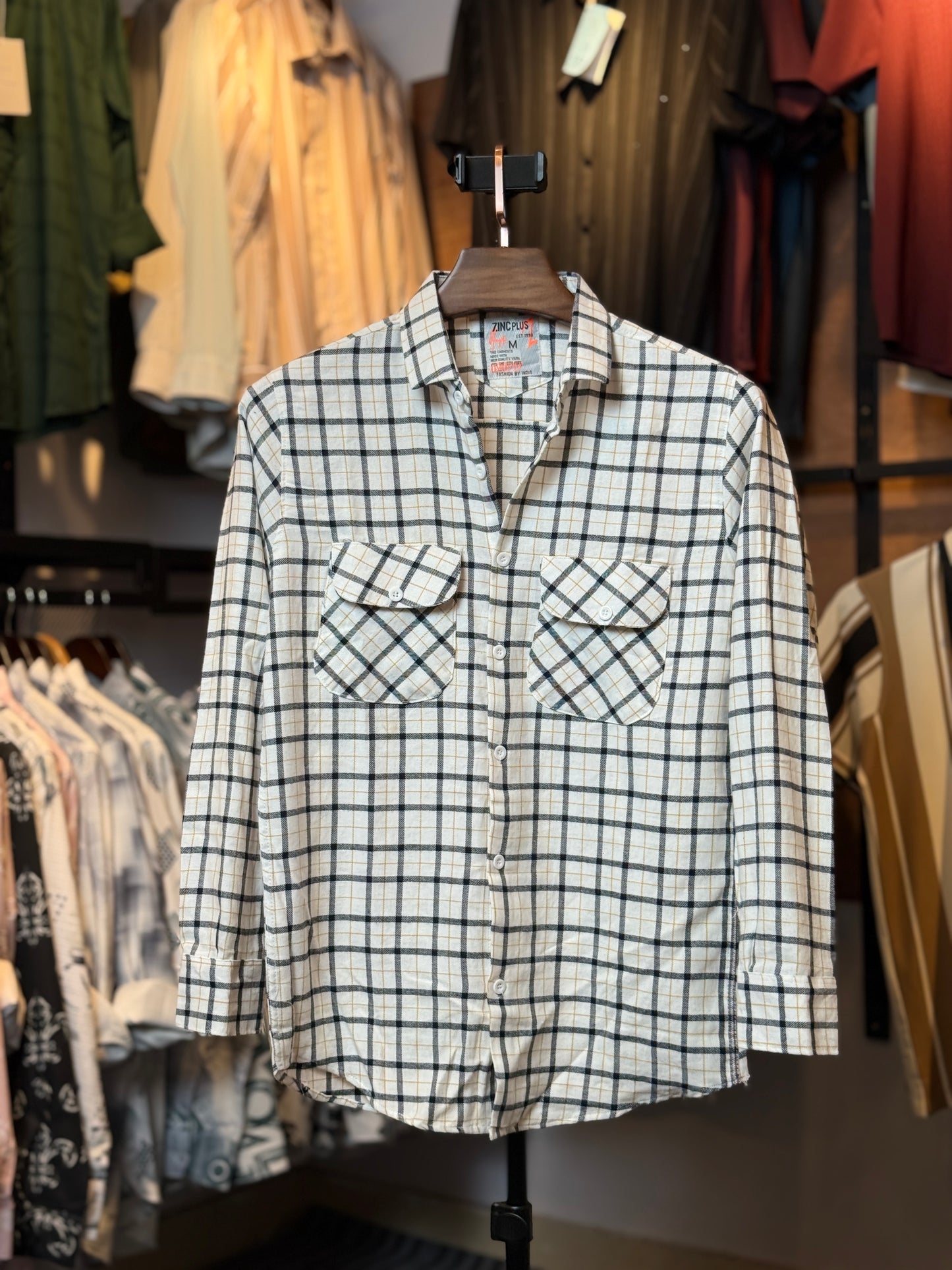 White Colour Check Shirt |WS2