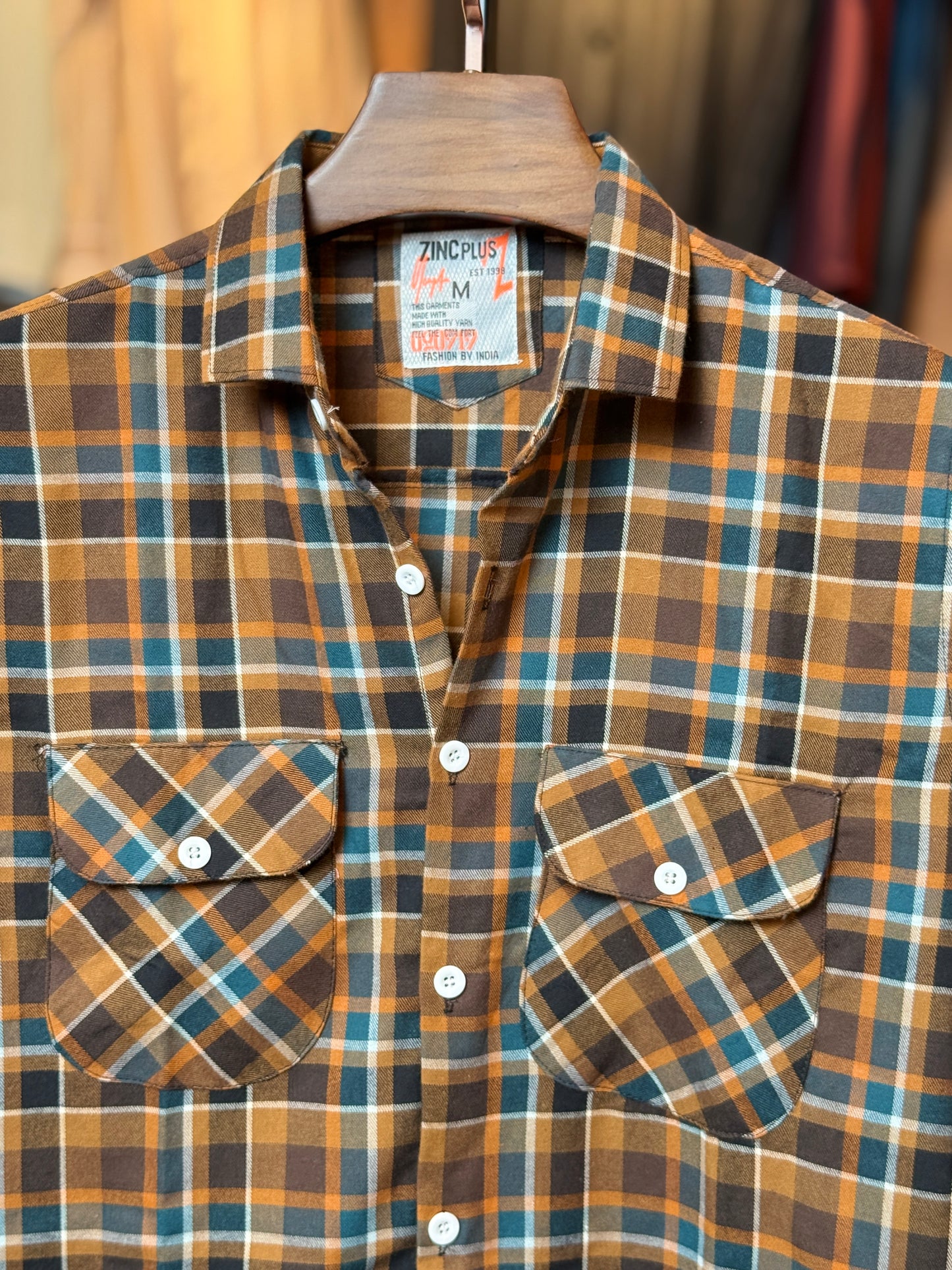 Golden Blue Check Shirt |GS2