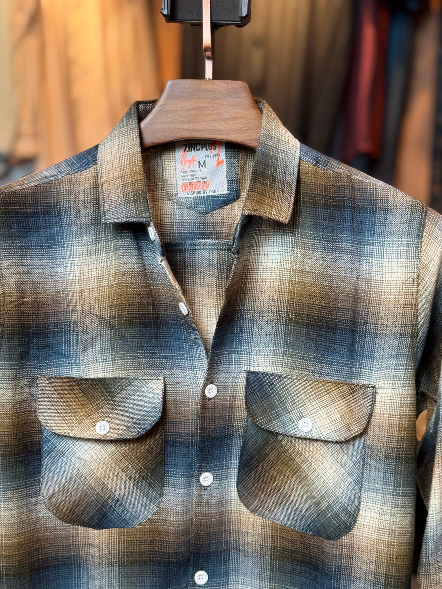Golden Blue Check Shirt |GS4