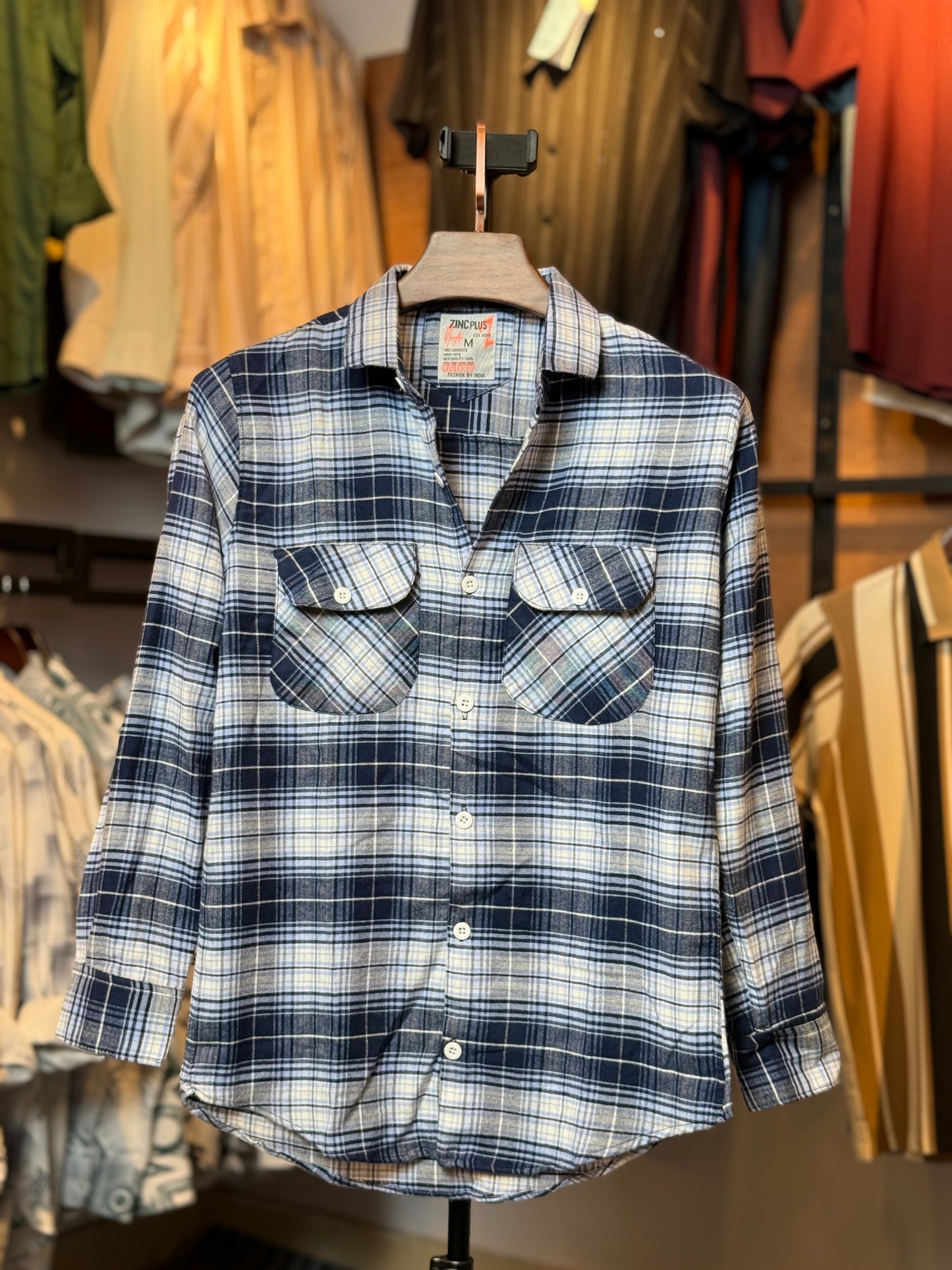 Blue White Check Shirt |BL1