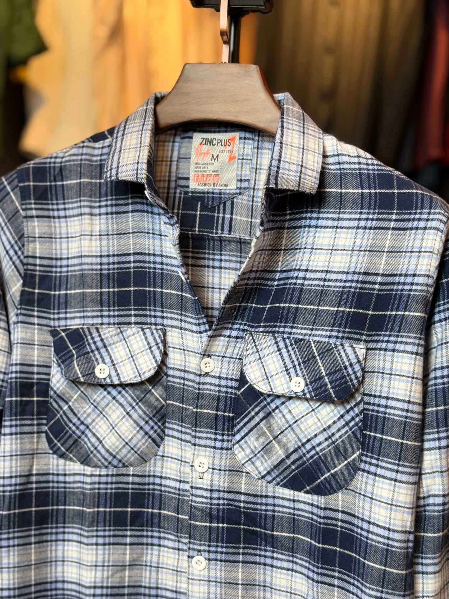 Blue White Check Shirt |BL1