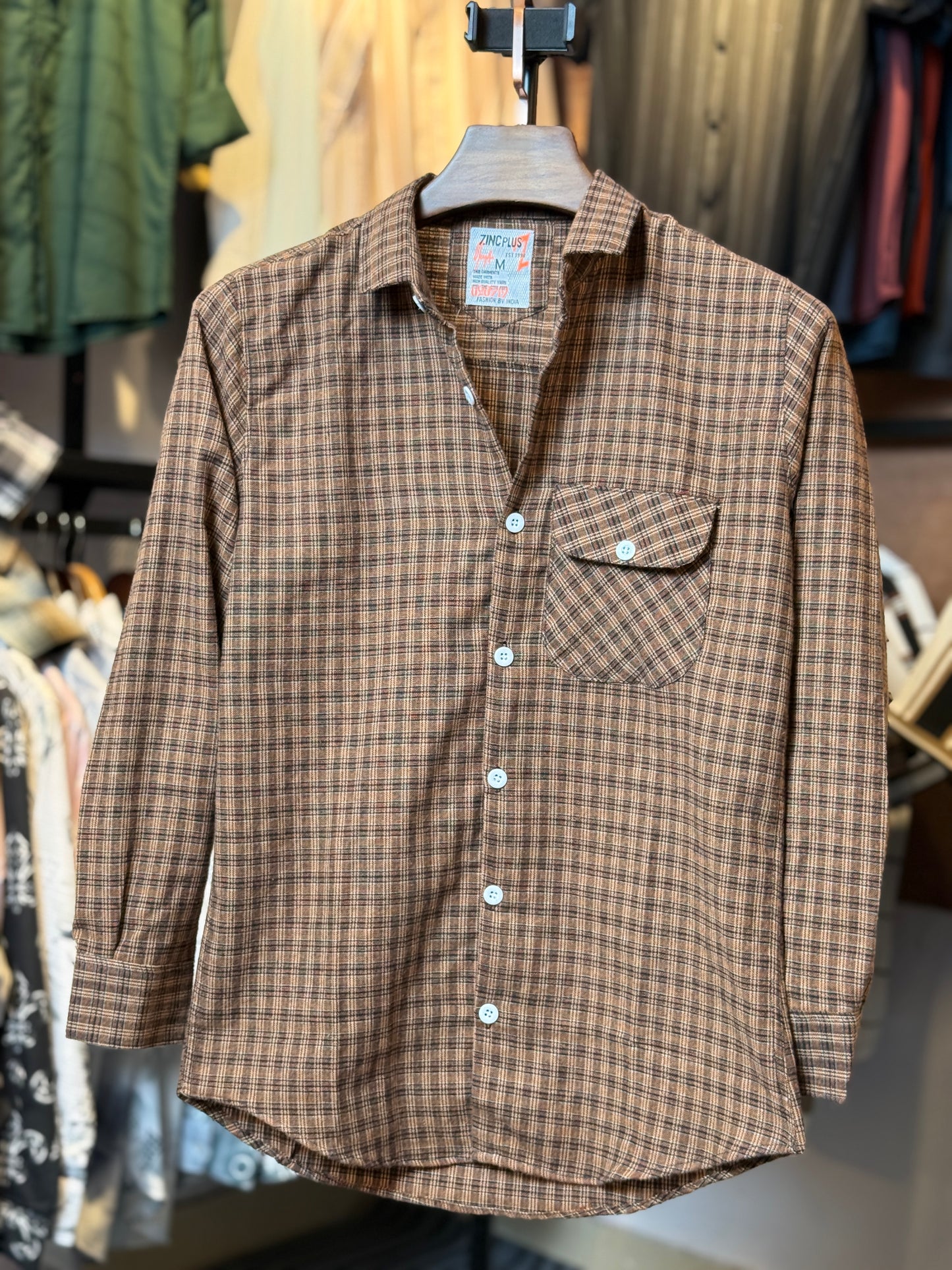 Brown Colour Check Shirt |BS1