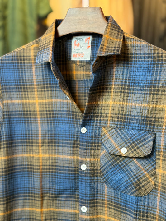 Blue Golden Check Shirt |BL3