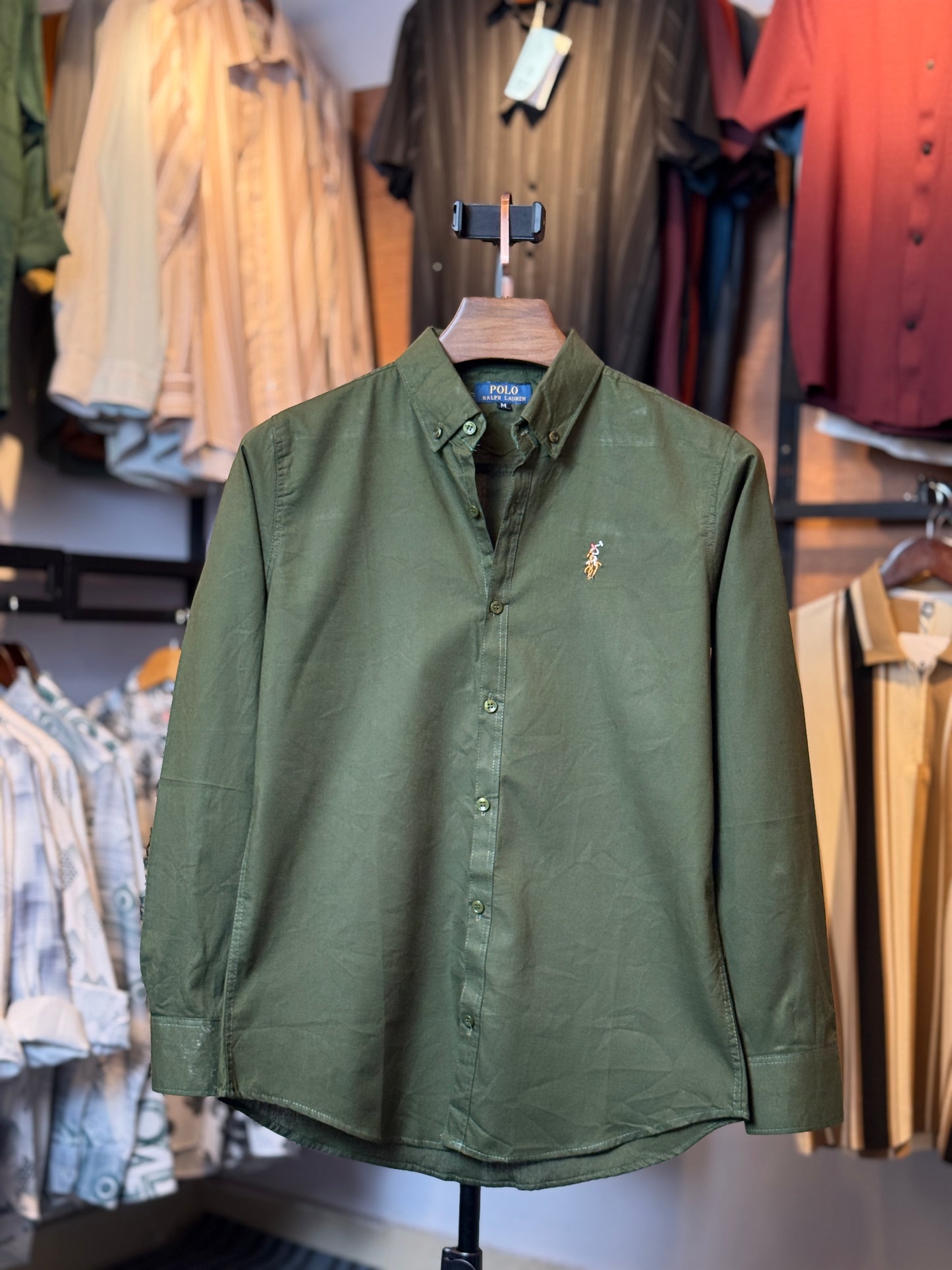 Olive Colour Formal Shirt |oxford