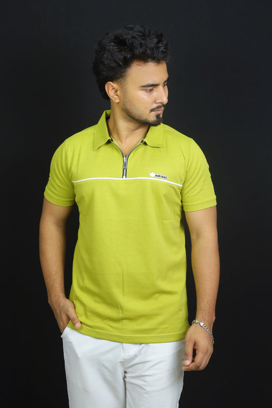 Yellow Green Colour Polo T-Shirt |adidas