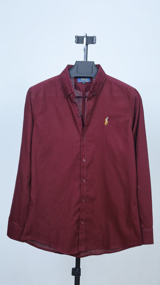 Red Wine Colour Formal Shirt |oxford