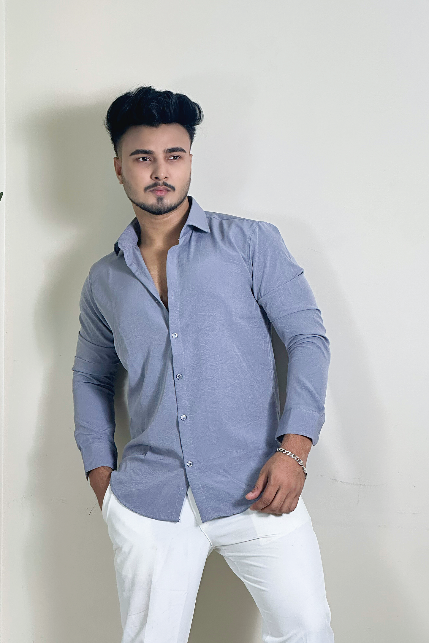 Ash Colour China Formal Shirt |VM