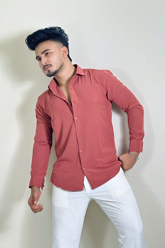 Sandy Brown Colour China Formal Shirt |VM