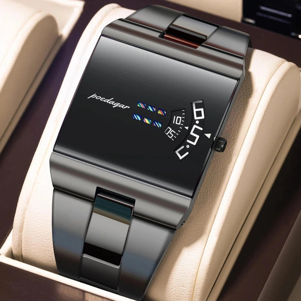 Poedagar 857 Black Men’s Luxury Quartz Watch