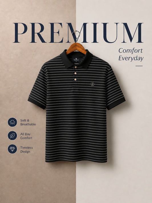 Black Colour Polo T-Shirt |DBS