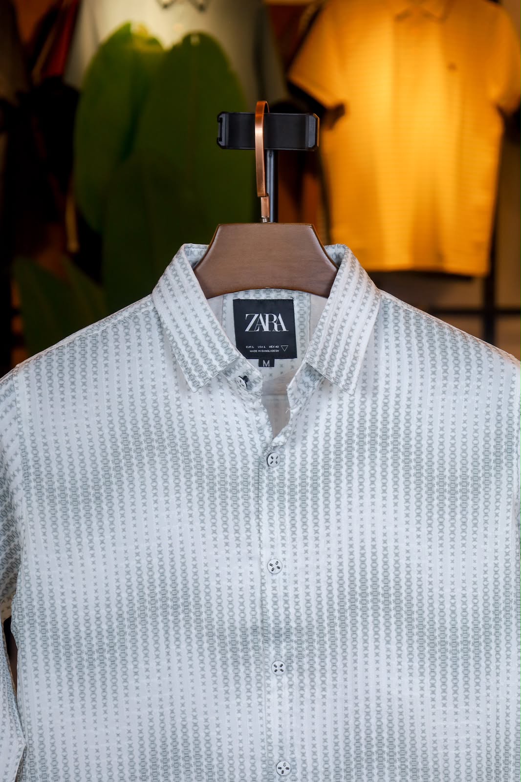 Olive White Printed Shirt |Star