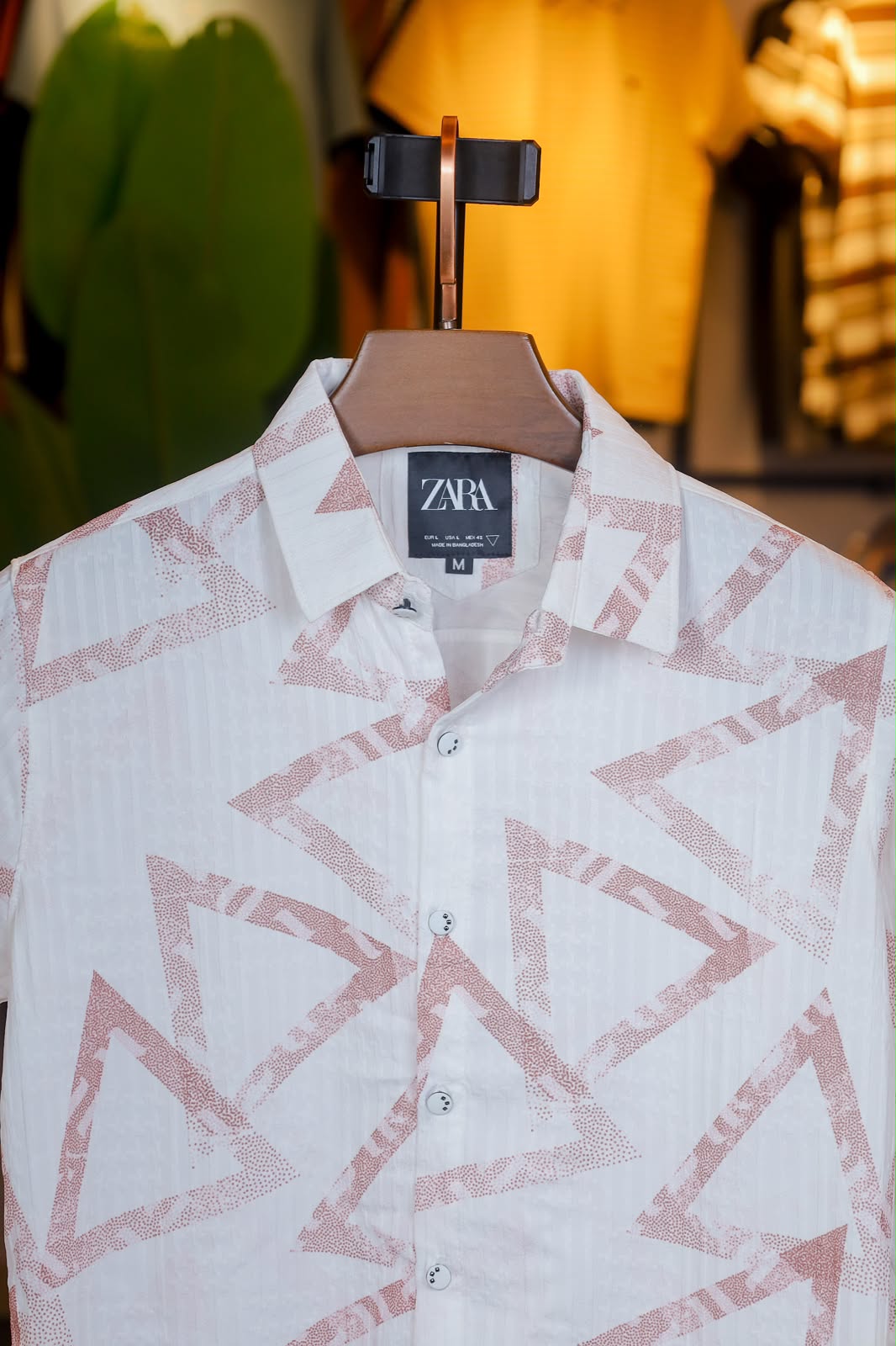 Maroon White Printed Shirt |Triangle