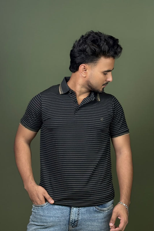 Black Colour Polo T-Shirt |DBS