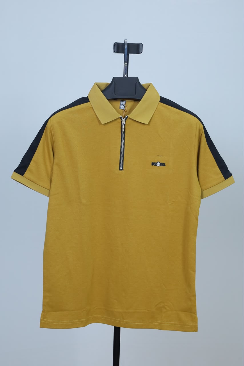 Mustard Colour Polo T-Shirt |Prada