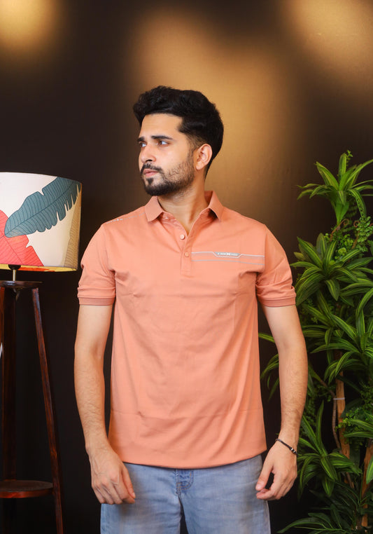 Camel Brown Polo T-Shirt |ANY
