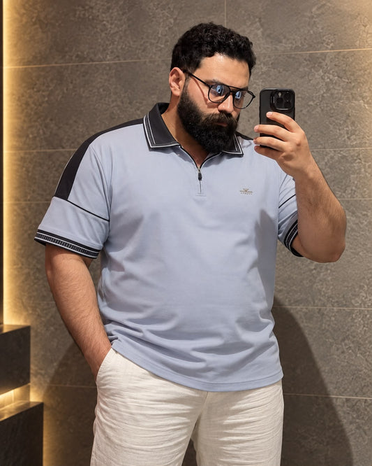 Sky Colour Polo T-Shirt-ARM