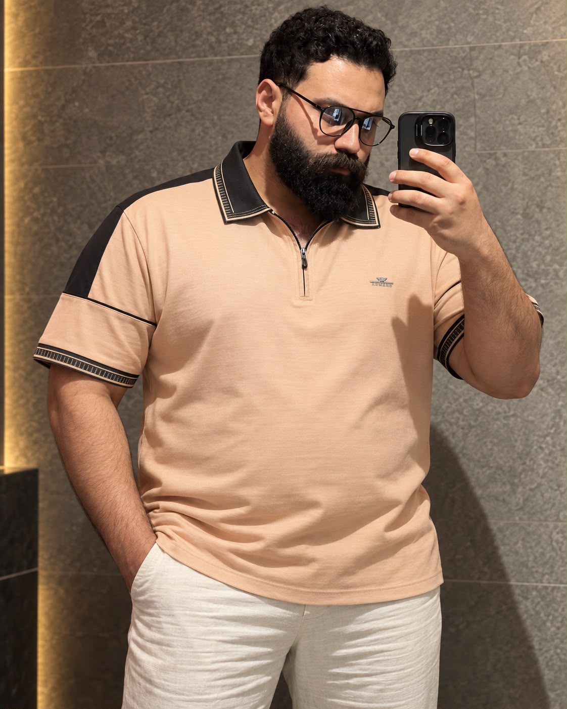 Coffe Colour Polo T-Shirt-ARM