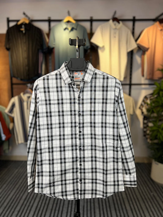 White And Black Colour Check Shirt | ck