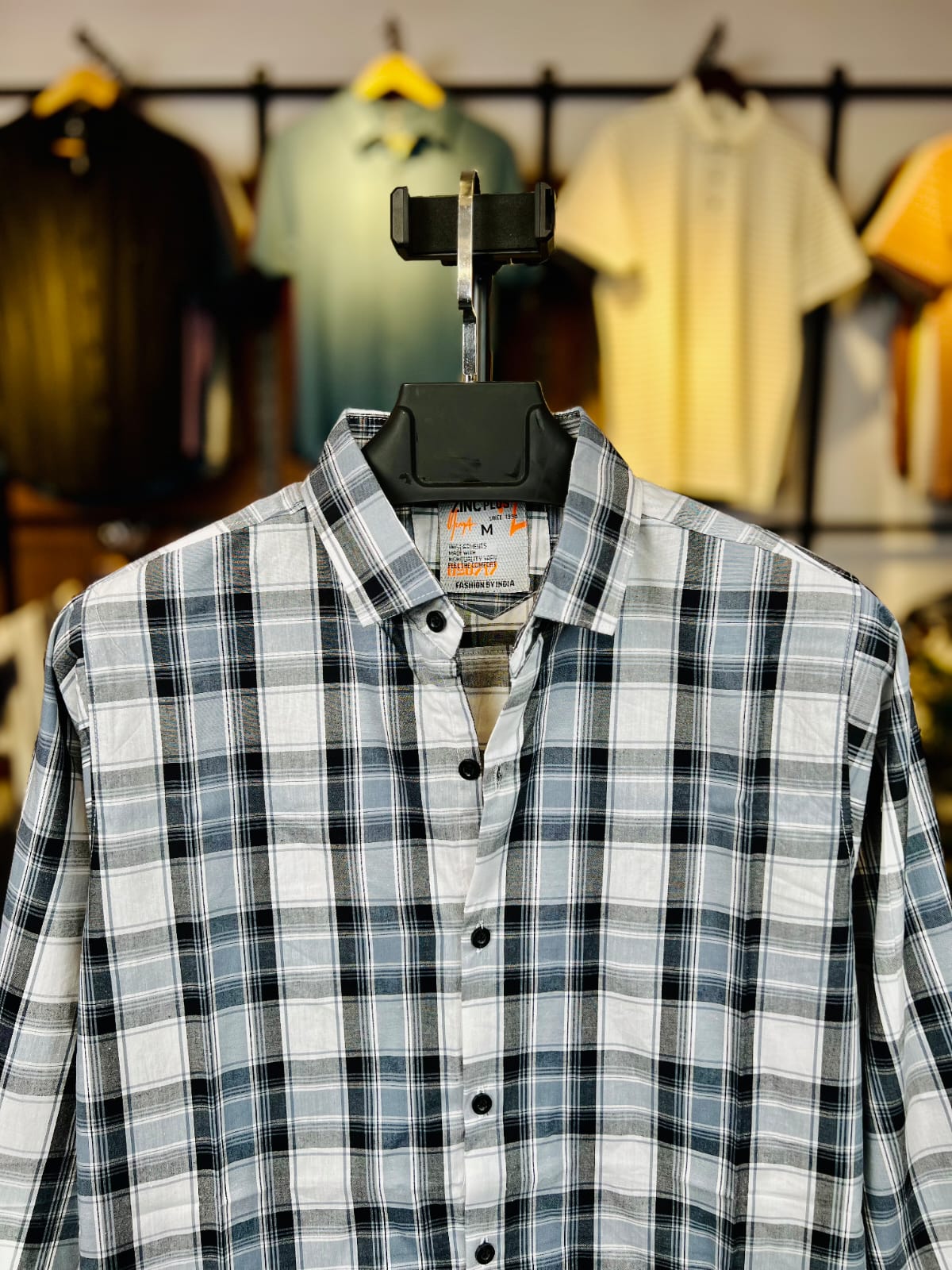 White And Blue Colour Check Shirt | ck