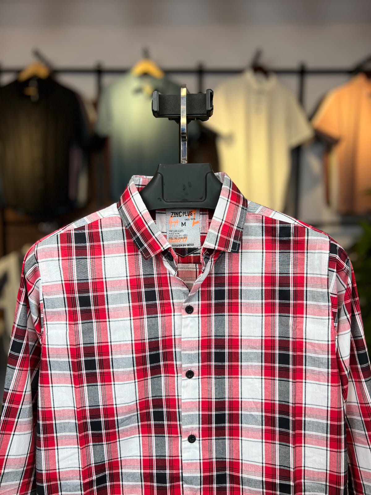 White and Red Colour Check Shirt | ck