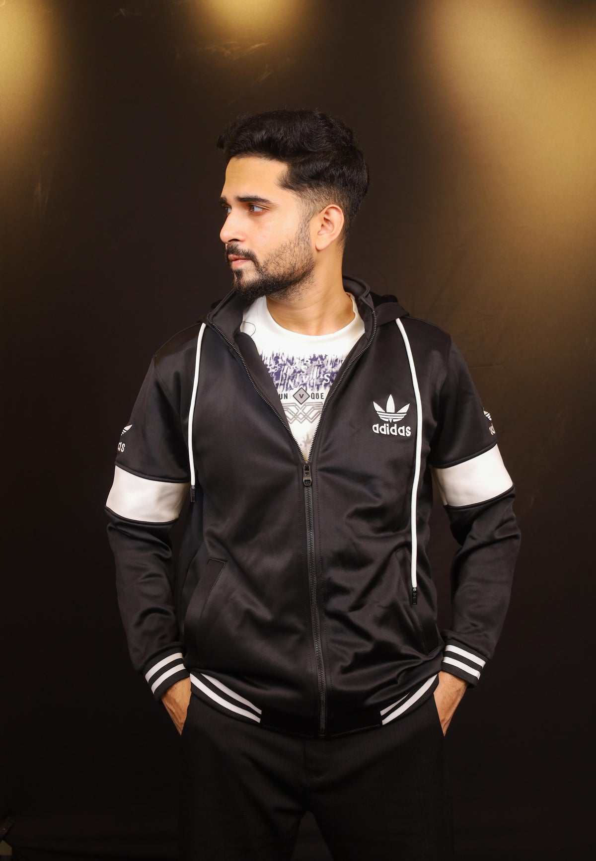 Black Colour BOXY FIT Hoodie ADIDAS | 2W