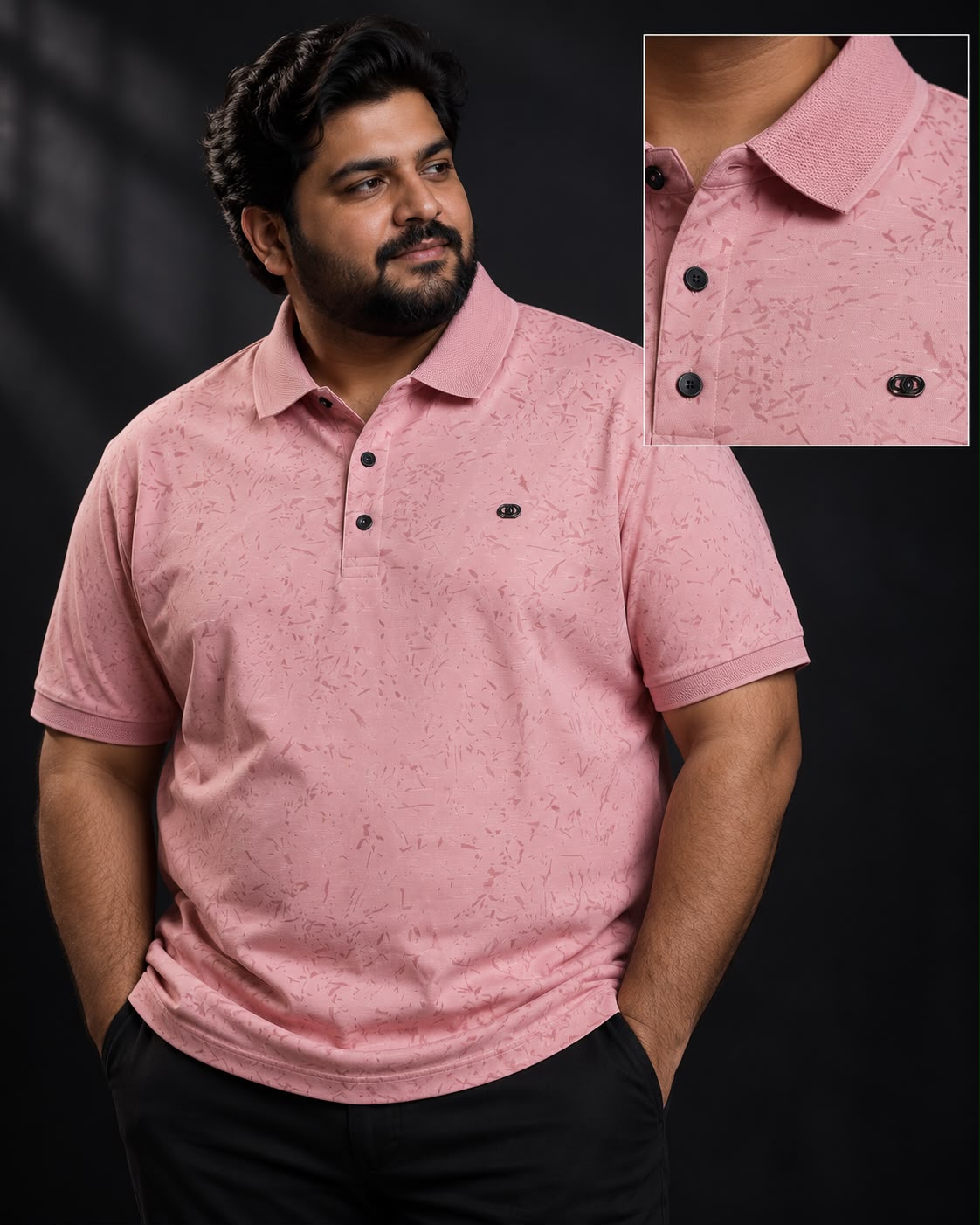Rose Colour Polo T-Shirt |APS