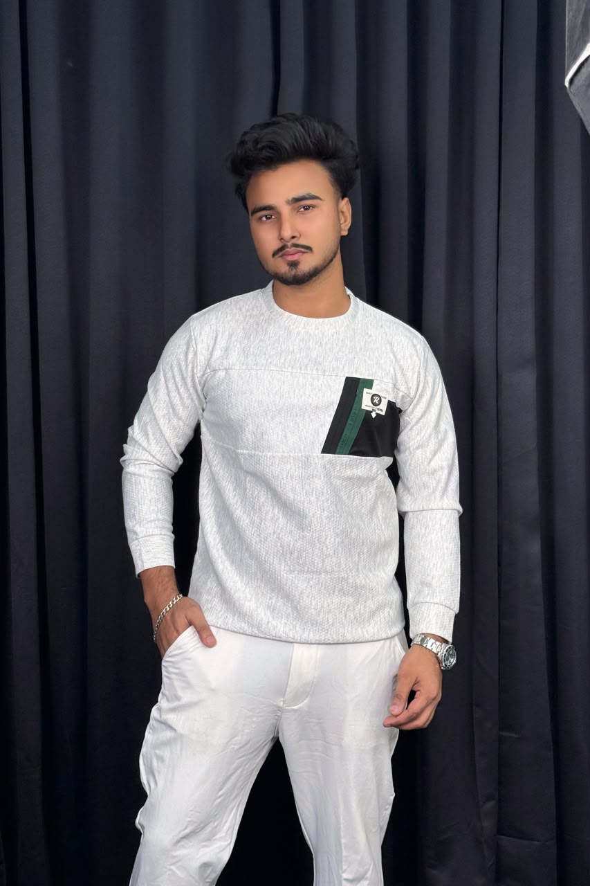 White Colour Sweatshirt |QRS