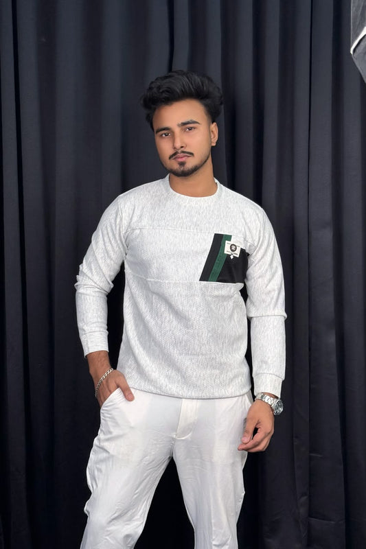 White Colour Sweatshirt |QRS
