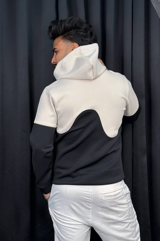 Cream Contrast Hoodie |ONH