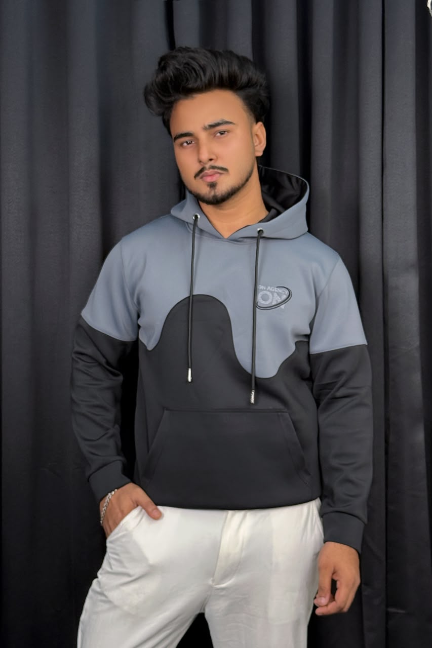 Sea Blue Contrast Hoodie |ONH