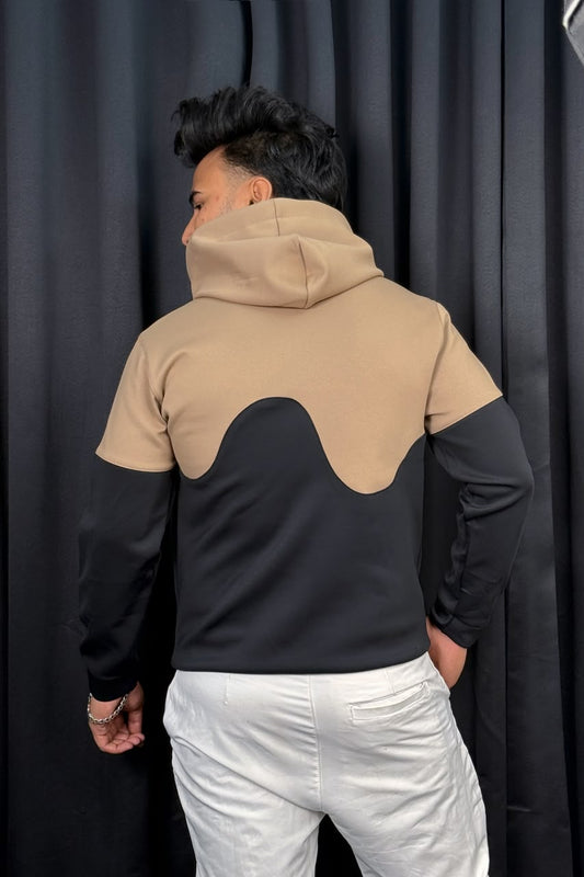 Biscuit Contrast Hoodie |ONH