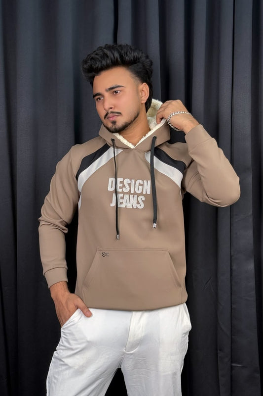 Dark Cream Colour Hoodie |DH