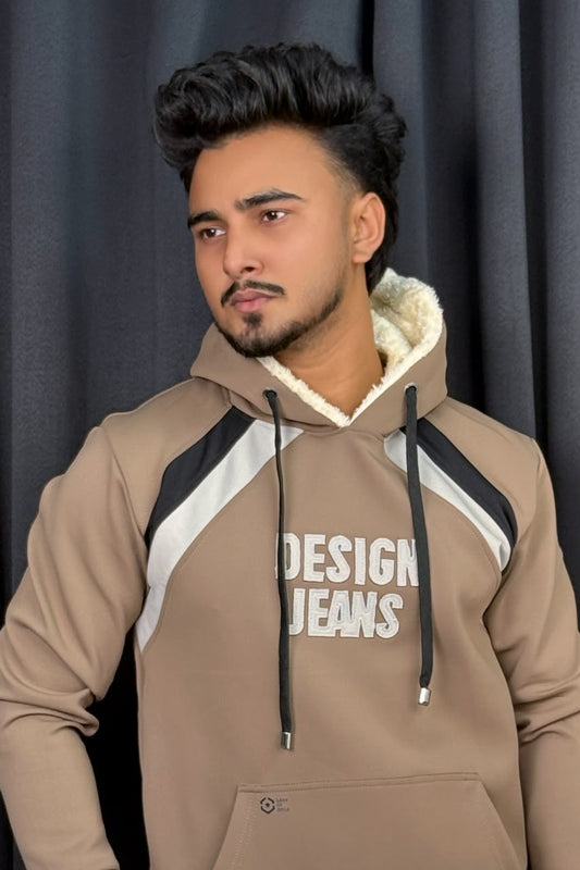 Dark Cream Colour Hoodie |DH