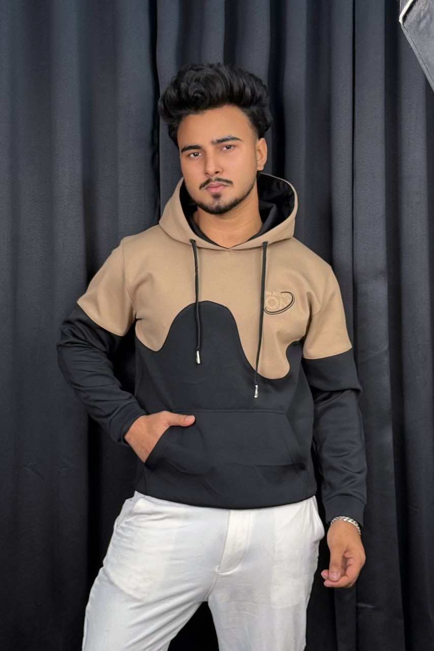Biscuit Contrast Hoodie |ONH