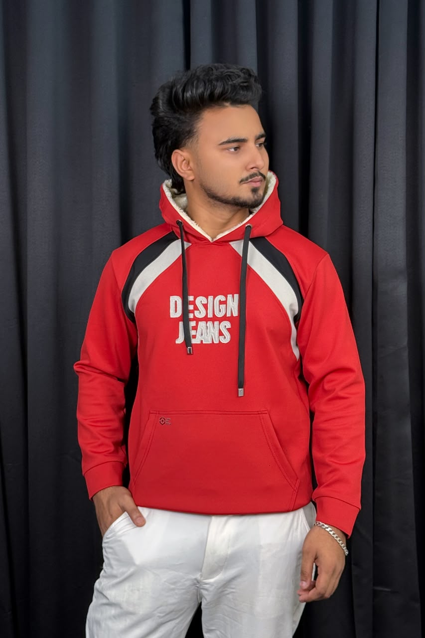 Red Colour Hoodie |DH