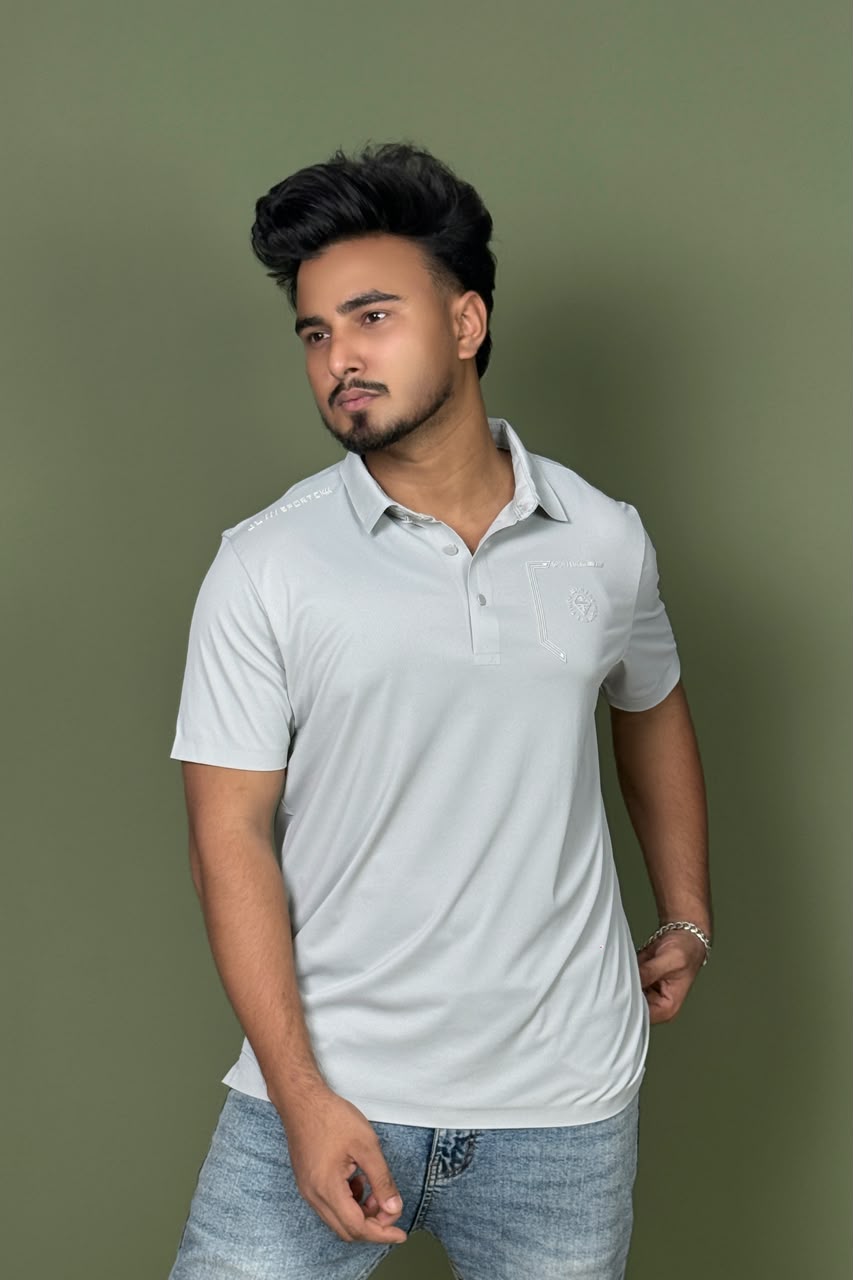Ash Colour Polo T-Shirt |SLP