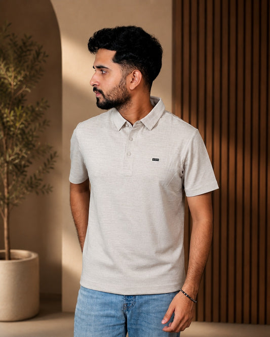 Light Cream Polo T-Shirt |DIO