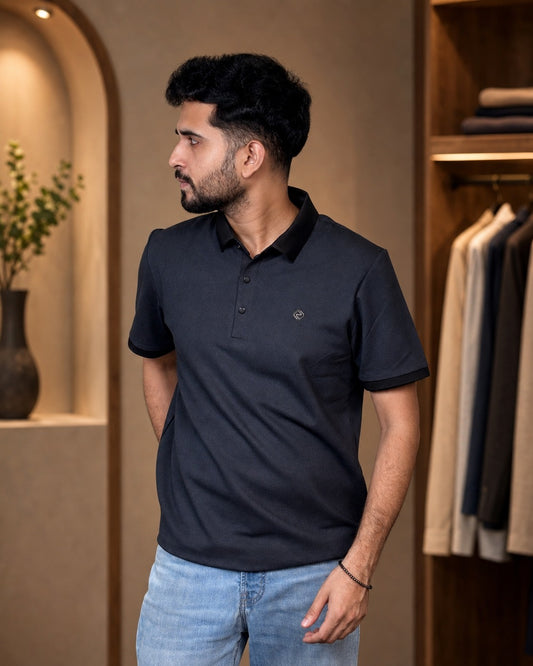 Black Polo T-Shirt |Renger