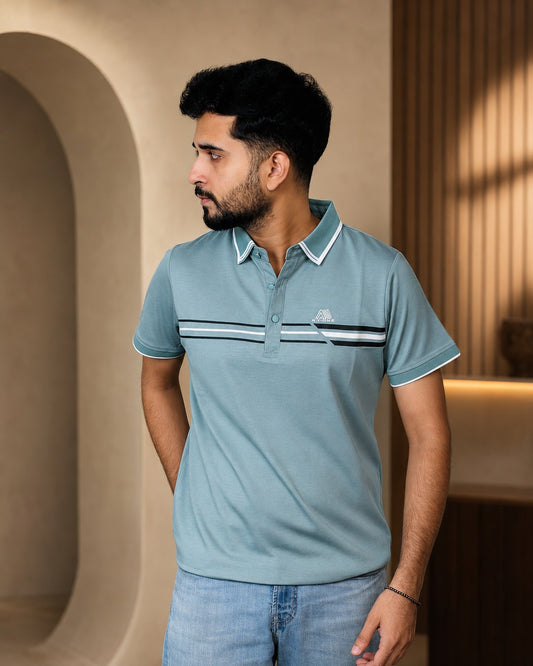 Sea Blue Polo T-Shirt |NE1