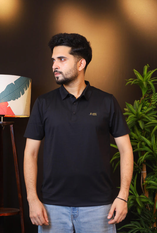Black Polo T-Shirt |ALO